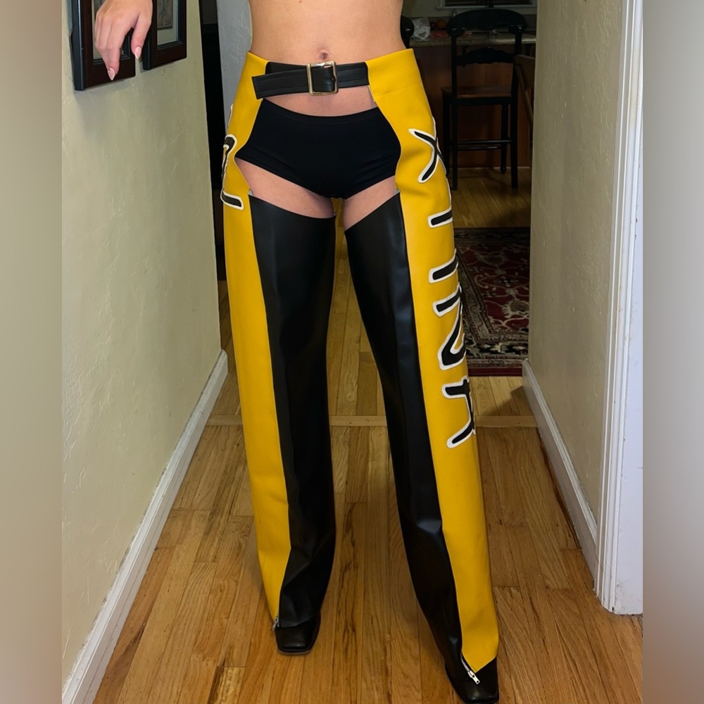 XTINA Diirty Costume Yellow Chaps with Bikini